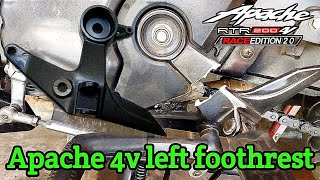 TVS Apache 4v Bs4/bs6 left footrest change