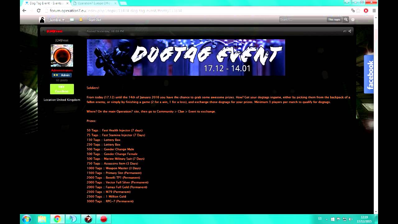 Evento || Insignias | Dog Tags || OP7Eu + Nueva Intro