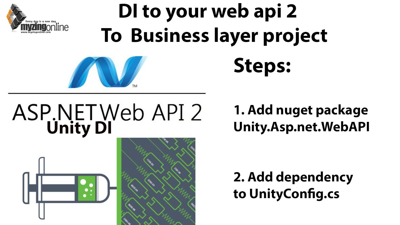 Adding a Dependency Injection to Business layer project inside web api ...