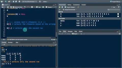 Introduction to R || R Tutorial 1 of 7 (D) || Access Matrix Elements in R