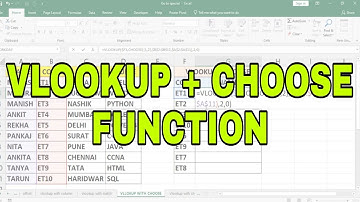 VLOOKUP with CHOOSE Function in Excel