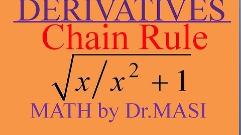 Chain Rule Differentiation, Square Root and Rational Function