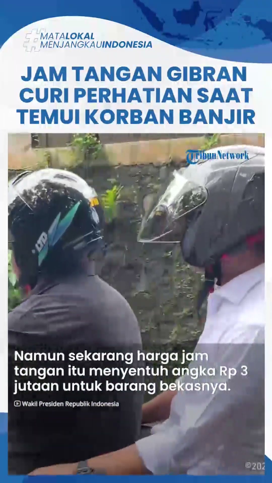 Aksesori Wapres Gibran Curi Perhatian saat Kunjungi Korban Banjir: Pakai Jam Tangan Unik