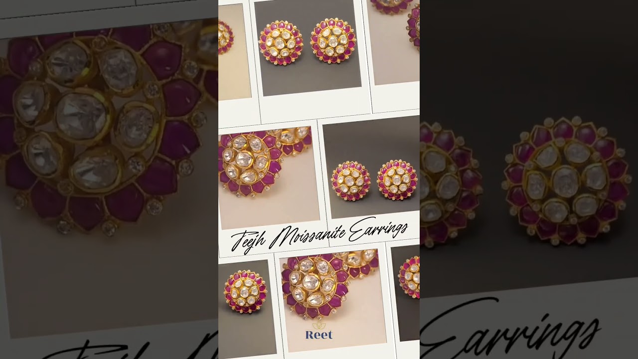 Teejh Moissanite Polki Earrings