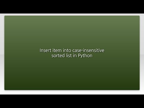Insert item into case-insensitive sorted list in Python