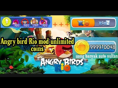 Angry Bird Rio mod unlimited coins new parah keren!! - YouTube