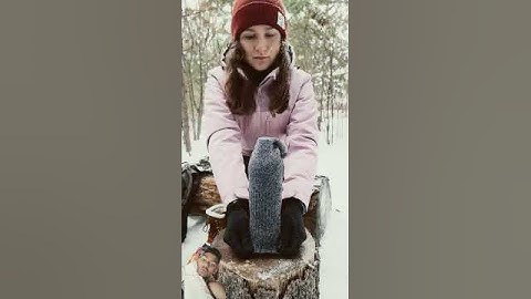 This GIRL knows how to Survive Winter!#camping#survival#bushcraft#outdoors#lifehack