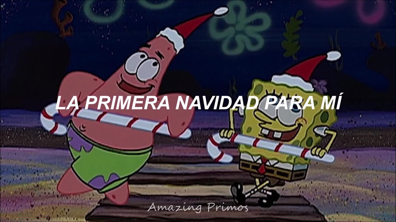 bob esponja la primera navidad para mí (lyrics/letra) YouTube