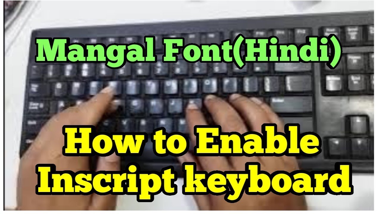 How to Enable Inscript keyboard in Computer System #inscriptkeyboard # ...