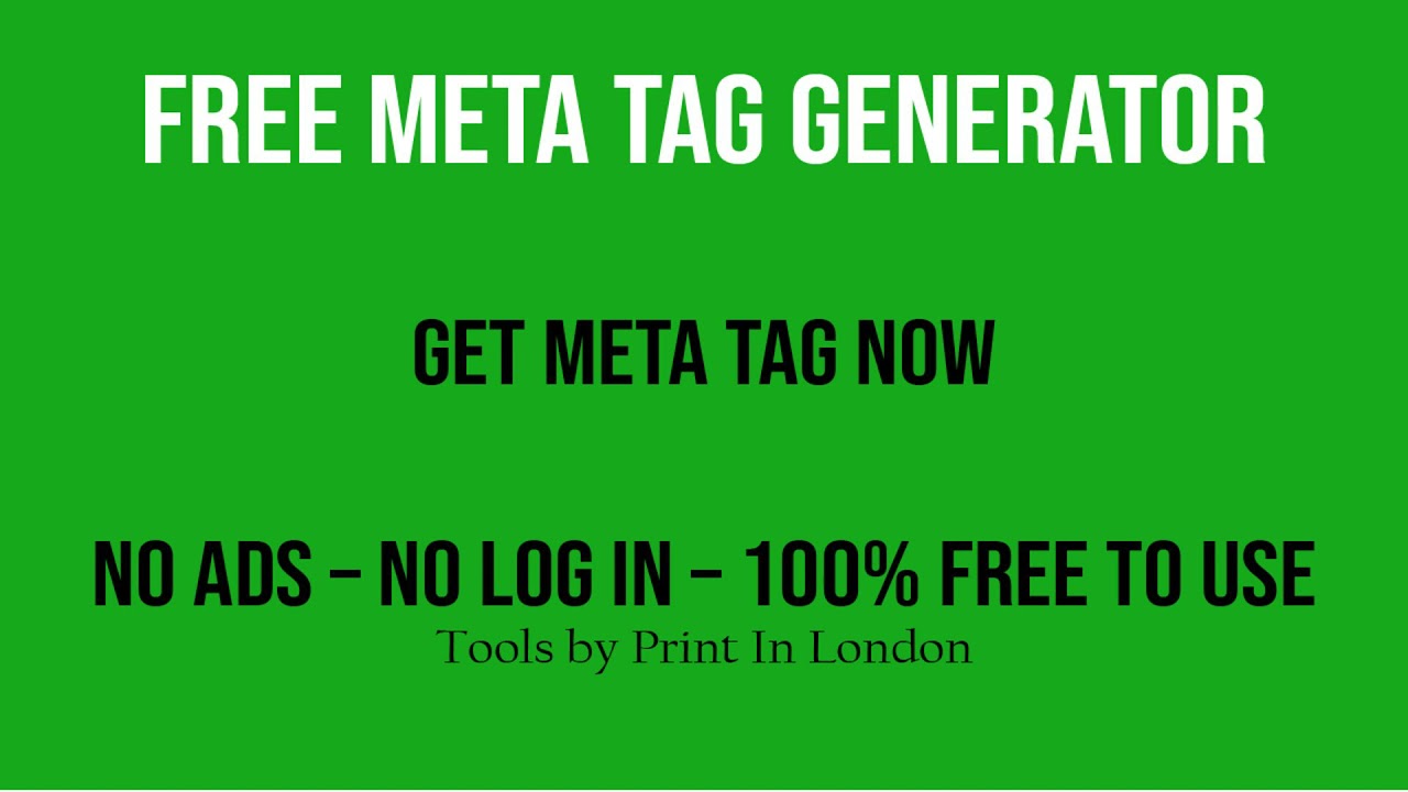 Free meta tag generator | Meta tag seo generator | SEO meta tag generator | meta tag html generator