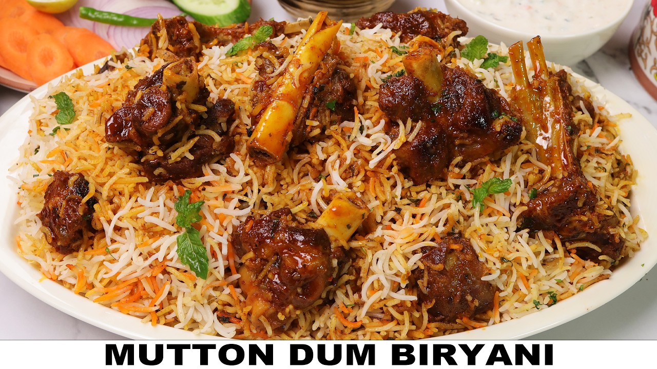 1 Kg Mutton Dum Biryani Banane Ki Sabse Asaan Recipe | Easy Best Mutton Biryani Recipe | मटन बिरयानी
