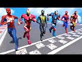 Team ironman vs team spiderman  running challenge 4 funny contest  gta v mods