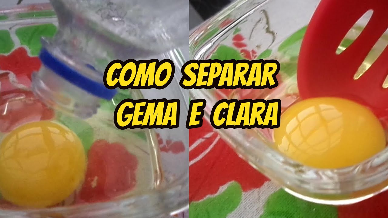 Como separar a gema da clara YouTube Como separar a gema da clara YouTube
