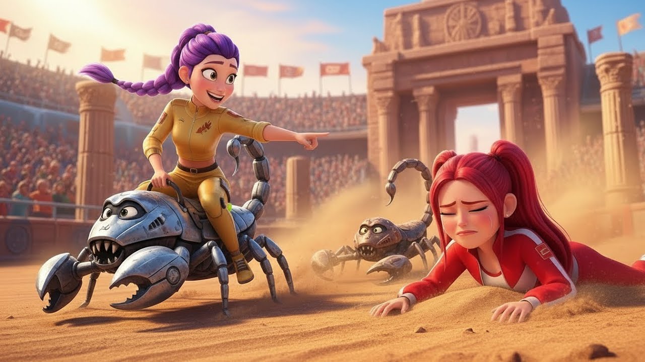 Руми становится чемпионом по гонкам на пустынных скорпионах – KPOP Demon Hunters