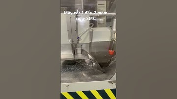 Test máy cắt nhôm 1 đầu 2 mâm xoay SMC lưỡi 550