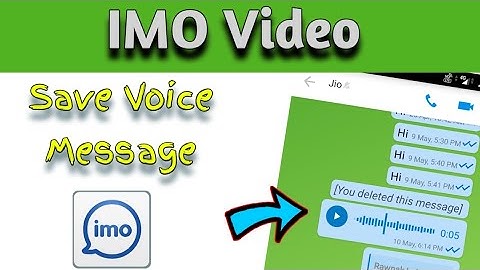 How to Save IMO Voice Message | Trending Tech Zone