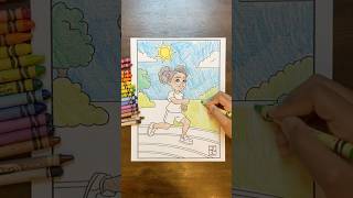 Running and Exercise Coloring Page