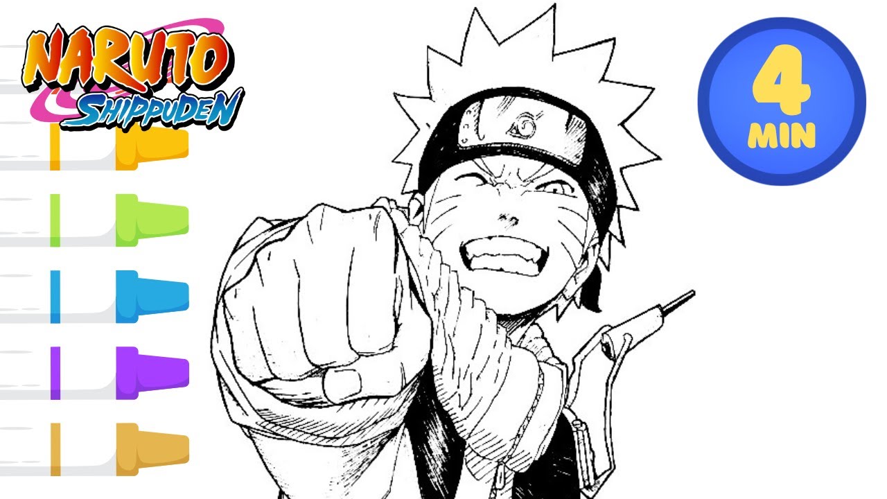How to Draw Naruto Uzumaki from Scratch | Full Coloring Demonstration