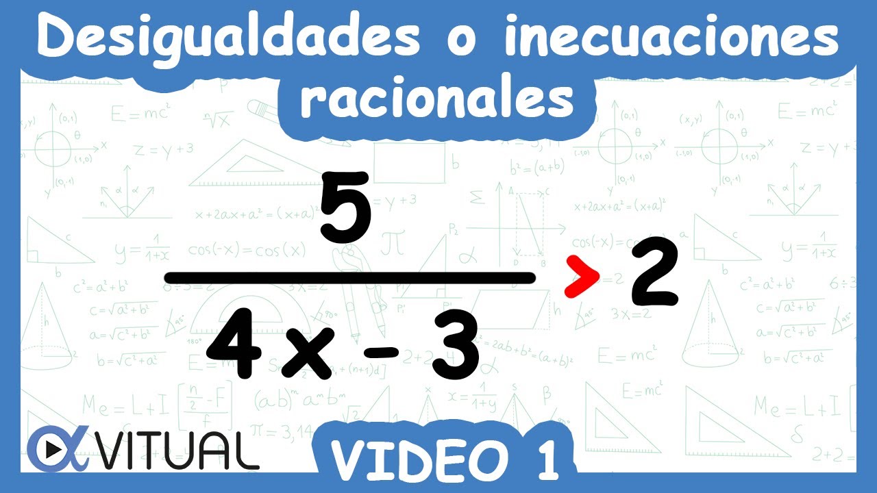 Desigualdades o Inecuaciones Racionales | Video 1 de 4