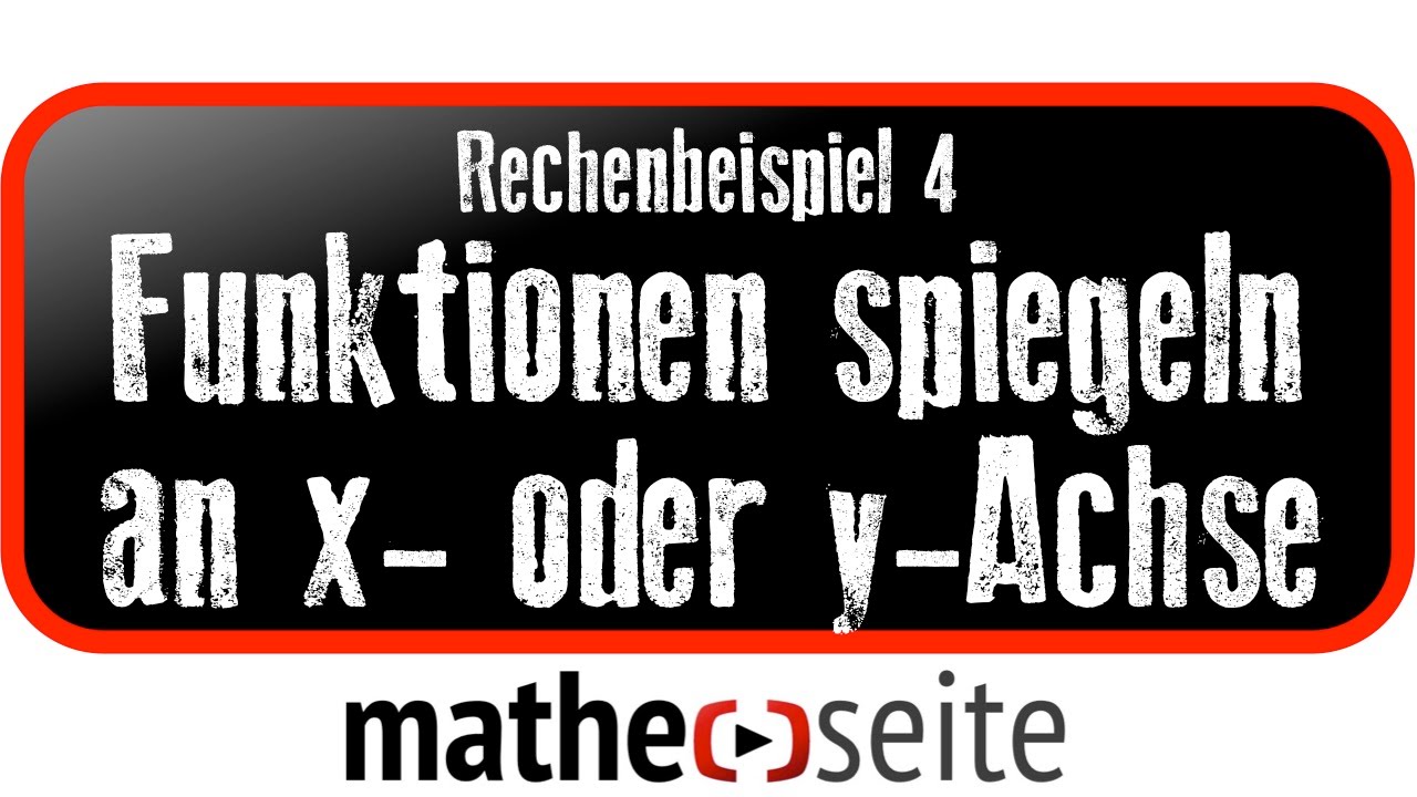 Funktionen spiegeln an der x-Achse, an der y-Achse oder am Ursprung