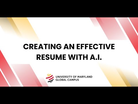 Image Still for Video: Creating an Effective Resume with A.I.