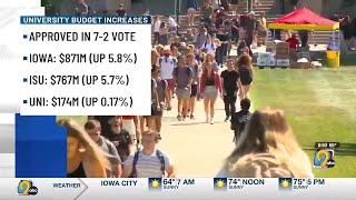 Iowa Board of Regents votes to approve budget increases for Iowa's three public universities