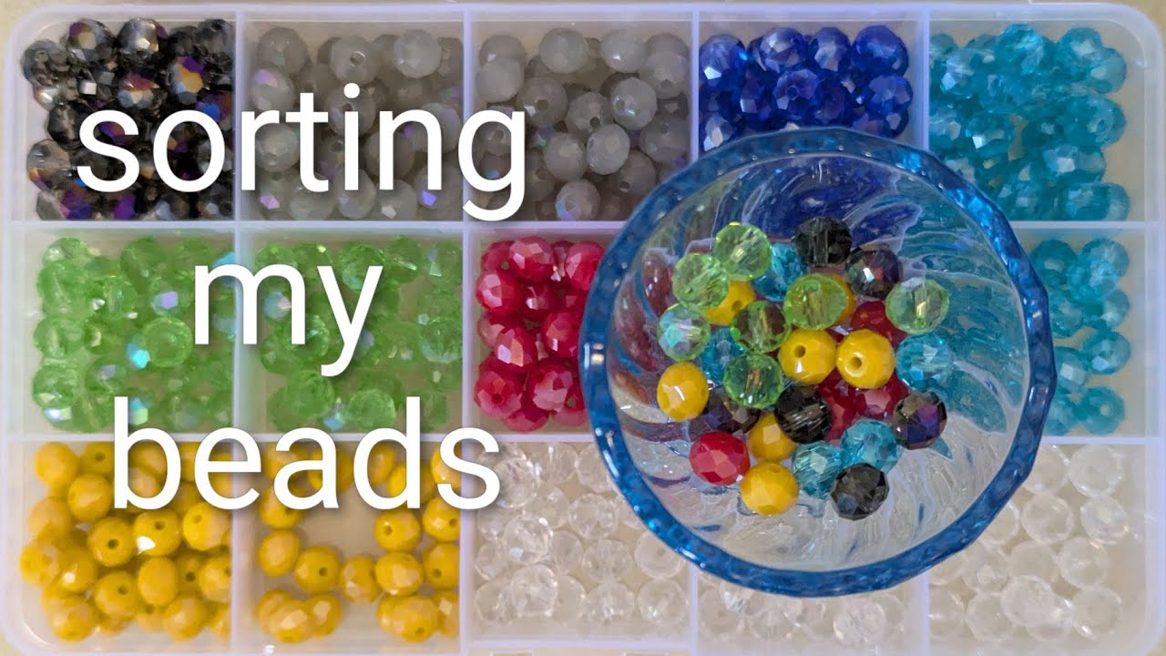 Sorting & Organizing Glass Beads #beads #asmr #sort - YouTube