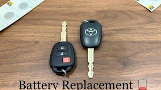 2012-2021 toyota, scion remote head-key battery replacement (camry, corolla, rav4, yaris, highlander