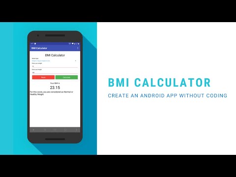 Create a BMI Calculator App on Android without coding | No-Code Tutorial