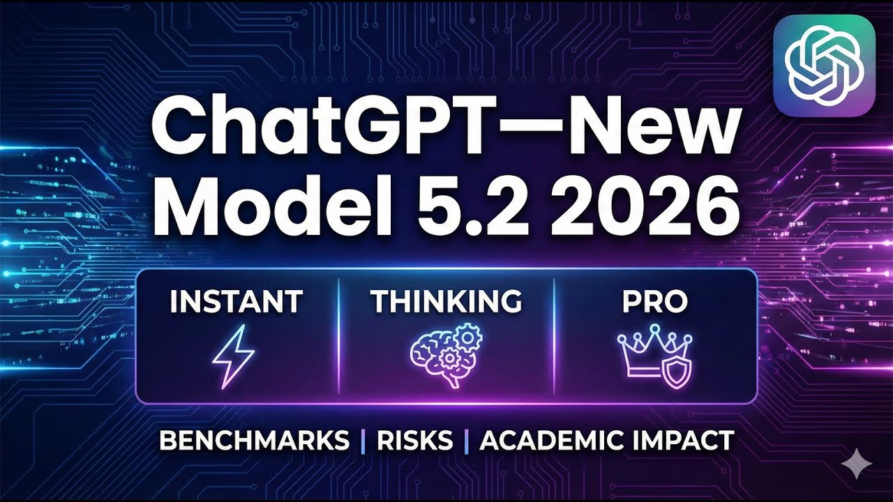ChatGPT—New Model 5.2 2026 | Instant vs Thinking vs Pro | Benchmarks, Risks, and Academic Impact