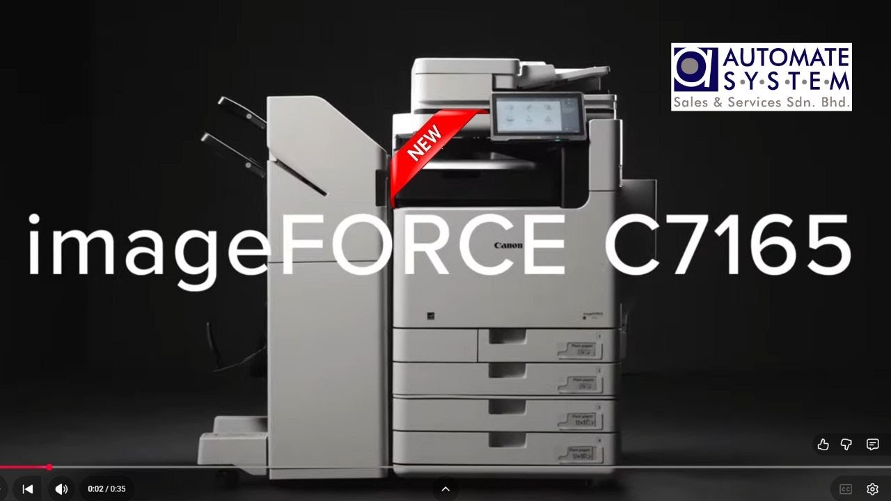 Get a sneak peek of the Canon All-New #imageFORCE C7165 - YouTube