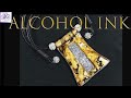 Dazzling Crystal Necklace -Using Alcohol Inks -  Polymer Clay Tutorial - Jewelry Making