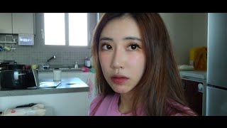 korean girl coughing and some burps