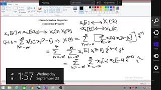 Convolution Property for Z transforms