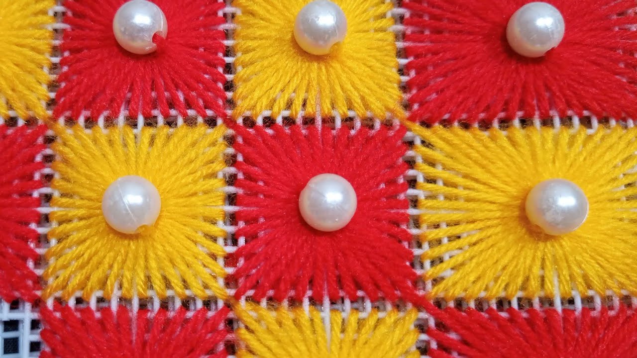 Plastic Canvas design for Hand Fan 