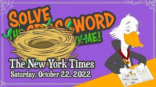 Solve With Me: The New York Times Crossword - Saturday, October 22, 2022