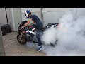 Antonio pazzo per i burnout! Honda CBR-RR