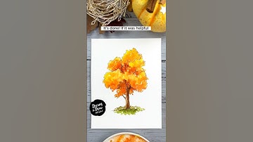 How to draw a Autumn Tree?🍁🌳  | Tutorial for Watercolor Sketching Beginners
