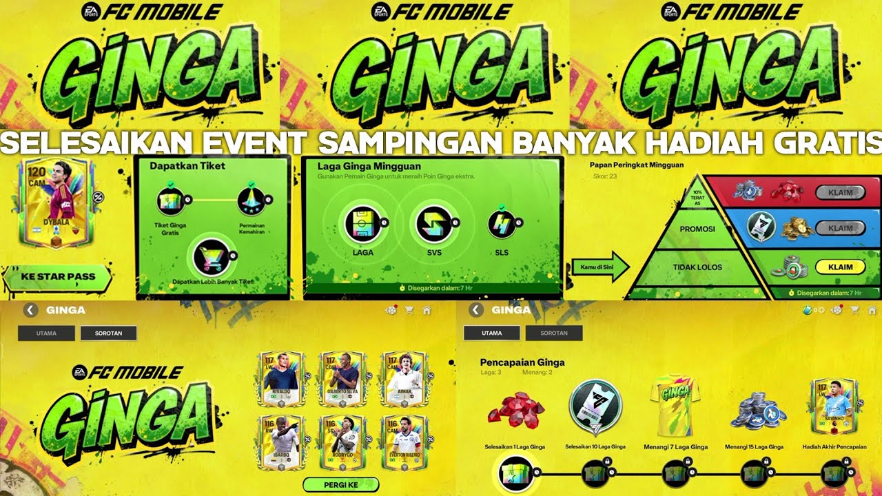 CARA MENYELESAIKAN EVENT GINGA KLAIM HADIAH VOUCHER DRAFT & PEMAIN 117 GRATIS GINGA FC MOBILE 26