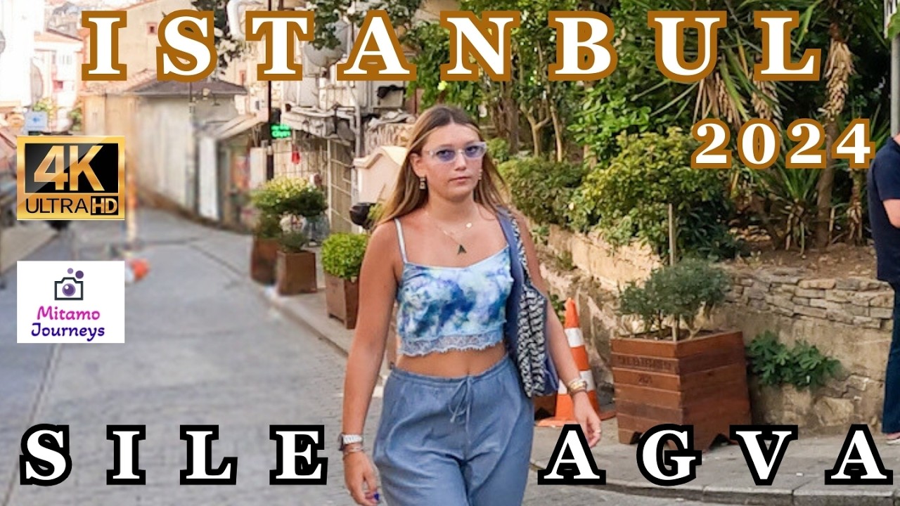 ISTANBUL 4K WALKING TOUR | SILE & AGVA CITY CENTER | LIGHTHOUSE, USKUDAR ST, BEACH | JUNE 25TH 2024