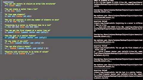 Clojure Koans: Vectors