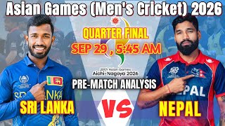 Asian Games 2026 Cricket : Nepal vs Sri Lanka Quarter-Final | Head to Head Result & Match Analysis screenshot 4