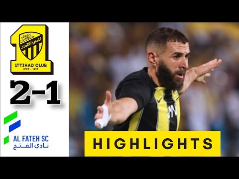 highlights Al ittihad vs Al fateh SPL all goals 2023 .commentary english full HD