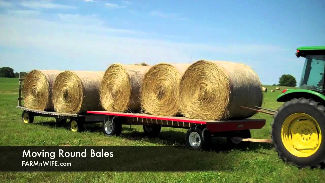 Moving Round Hay Bales YouTube