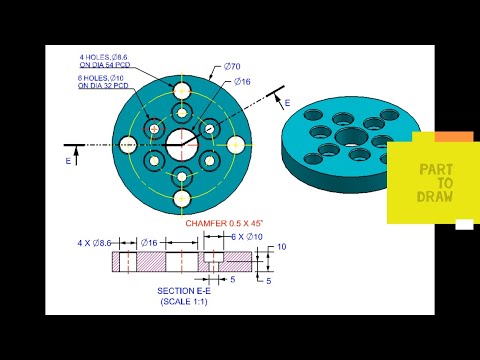How to Learn Autodesk Inventor | Circular Pattern | A4 sheet