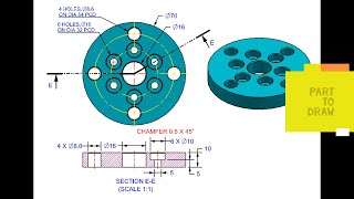 How to Learn Autodesk Inventor | Circular Pattern | A4 sheet