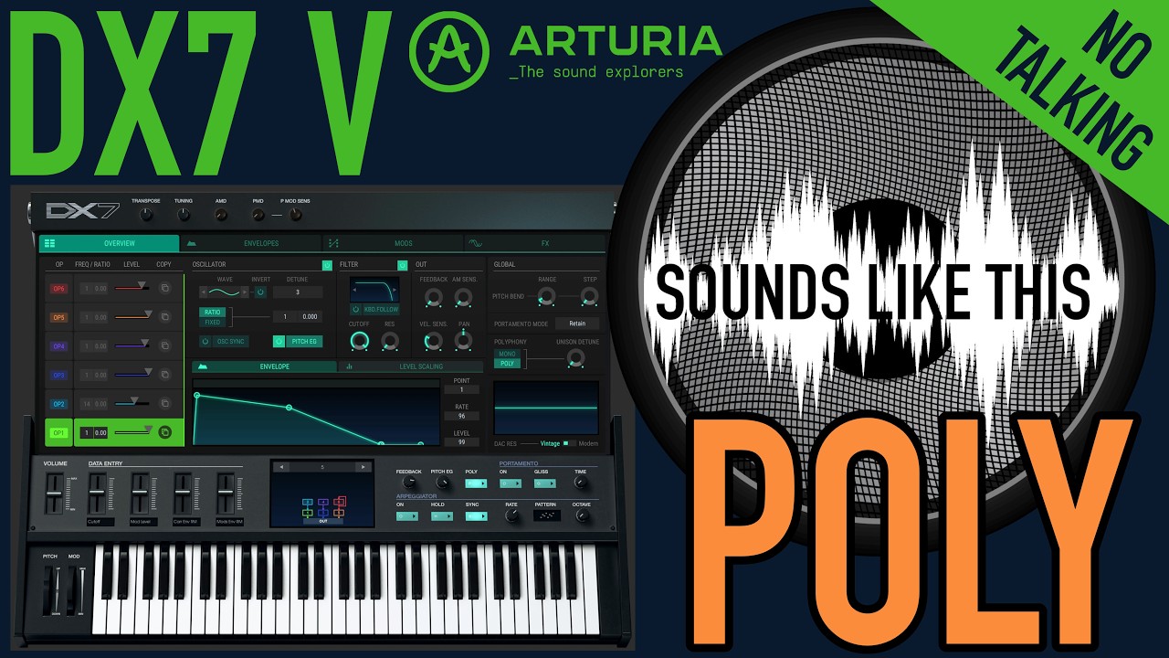Arturia DX7 V | POLY | Sounds Like This (No Talking) - YouTube