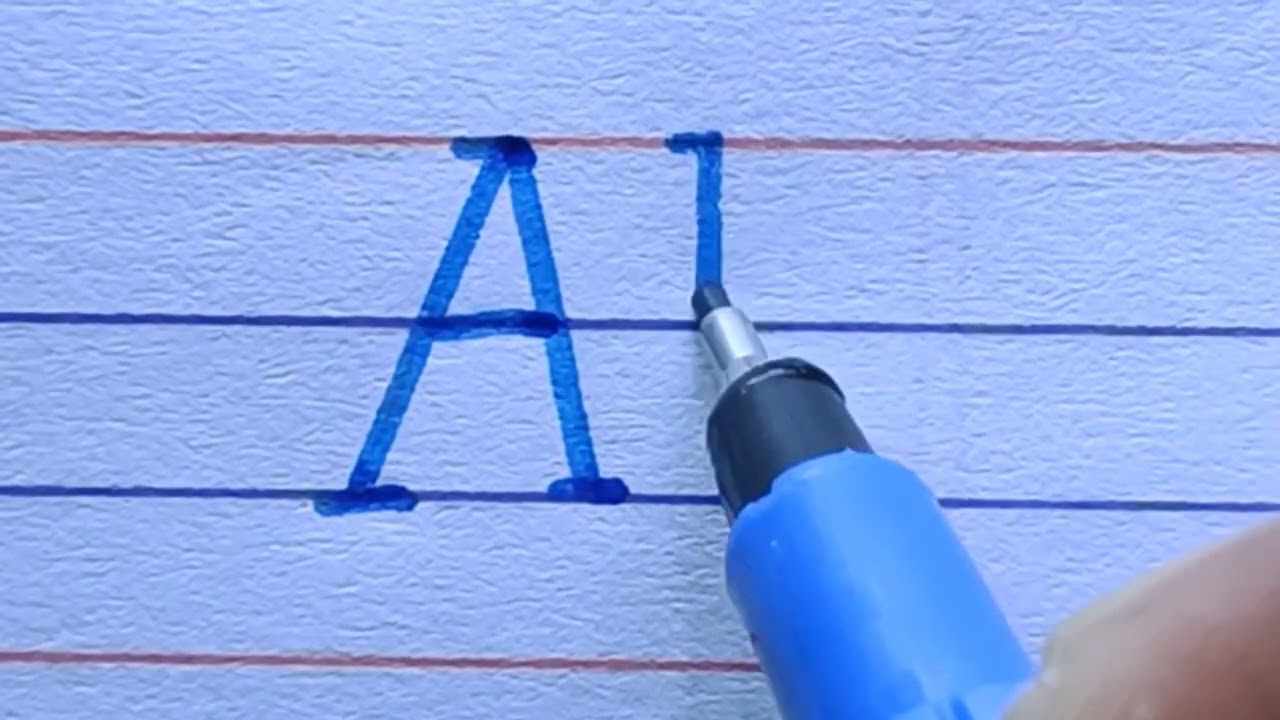 How to write Ak capital and small letter in english handwriting | Learn english print handwriting