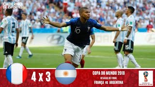 FRANÇA 4x3 ARGENTINA, OITAVAS DE FINAL, COPA 2018