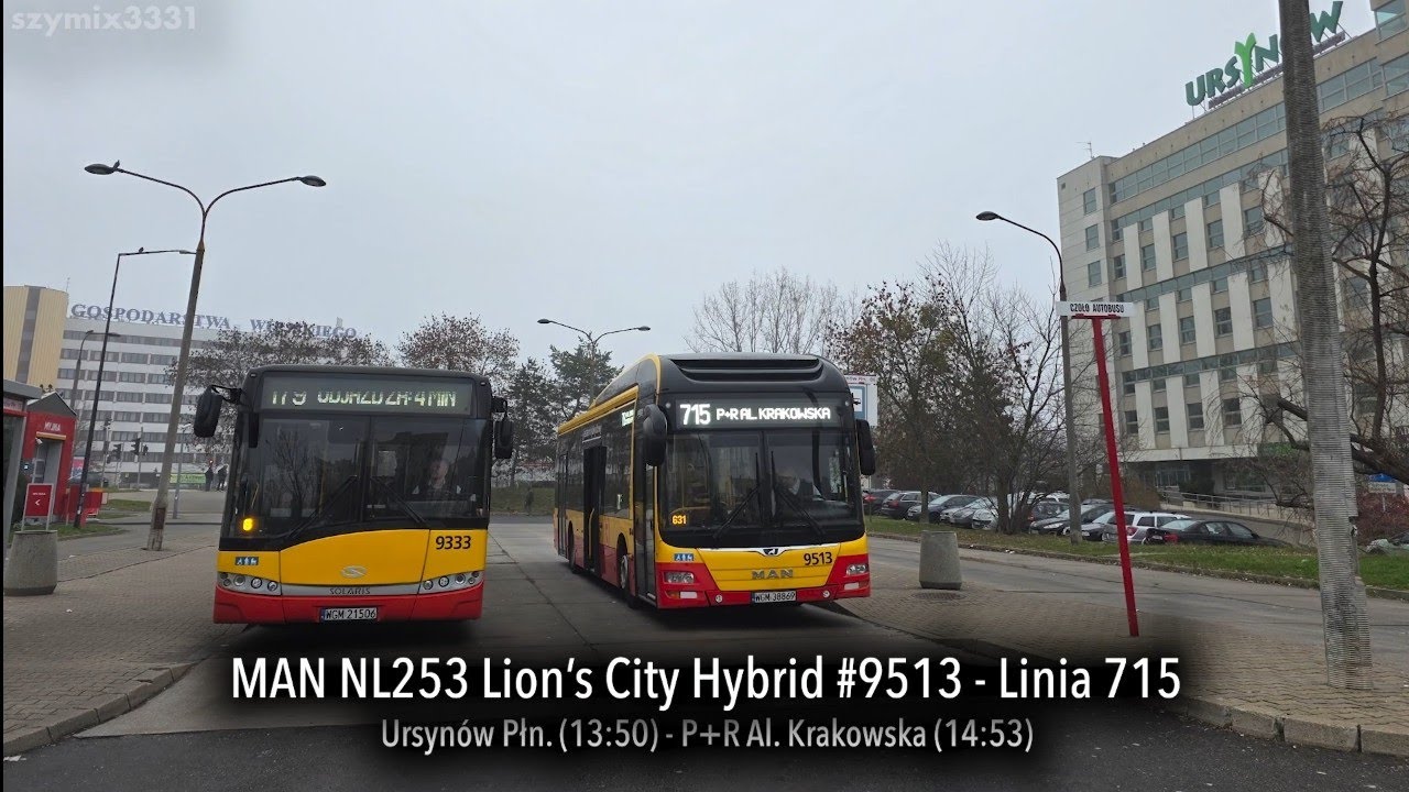 Linia 715 | MAN NL253 Lion's City Hybrid #9513 - Mobilis Warszawa